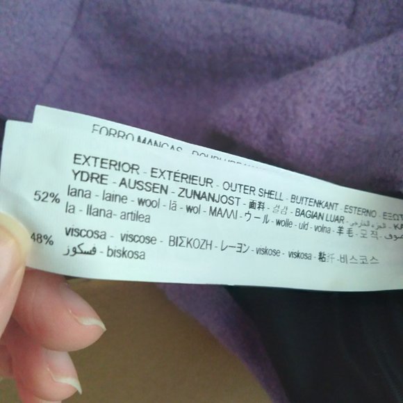 Zara Limited Edition Purple Wool Blend Cropped Blazer - Picture 7 of 8